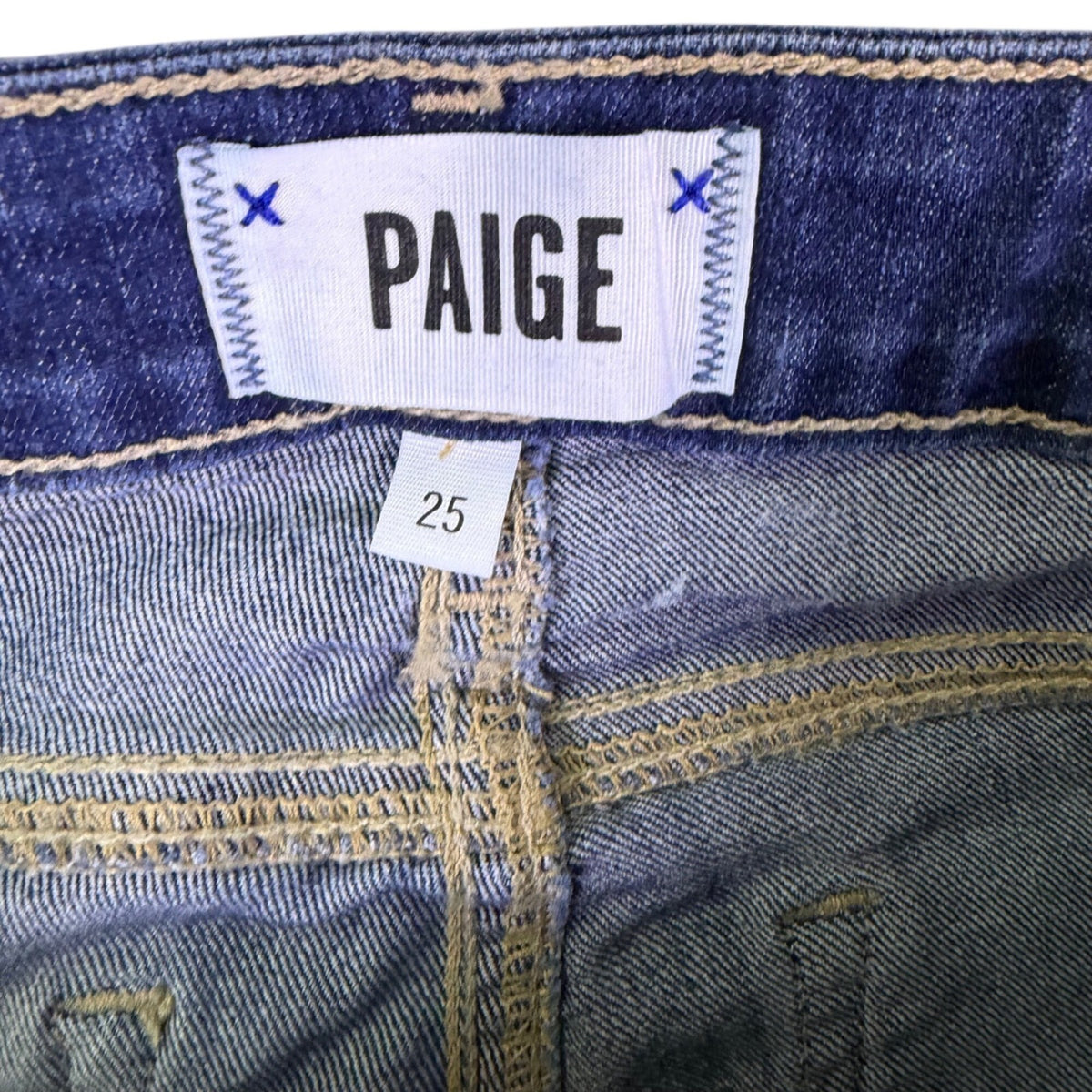 Paige Womens Blue Cotton Blend Verdugo Ankle Jeans Size 25