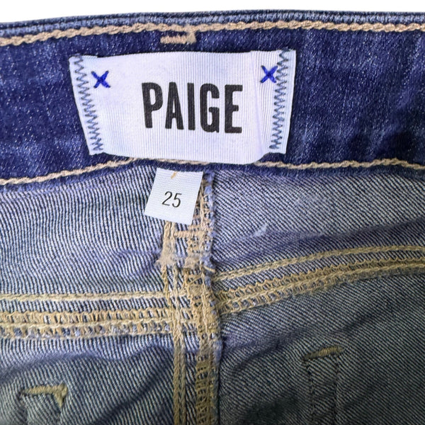 Paige Womens Blue Cotton Blend Verdugo Ankle Jeans Size 25