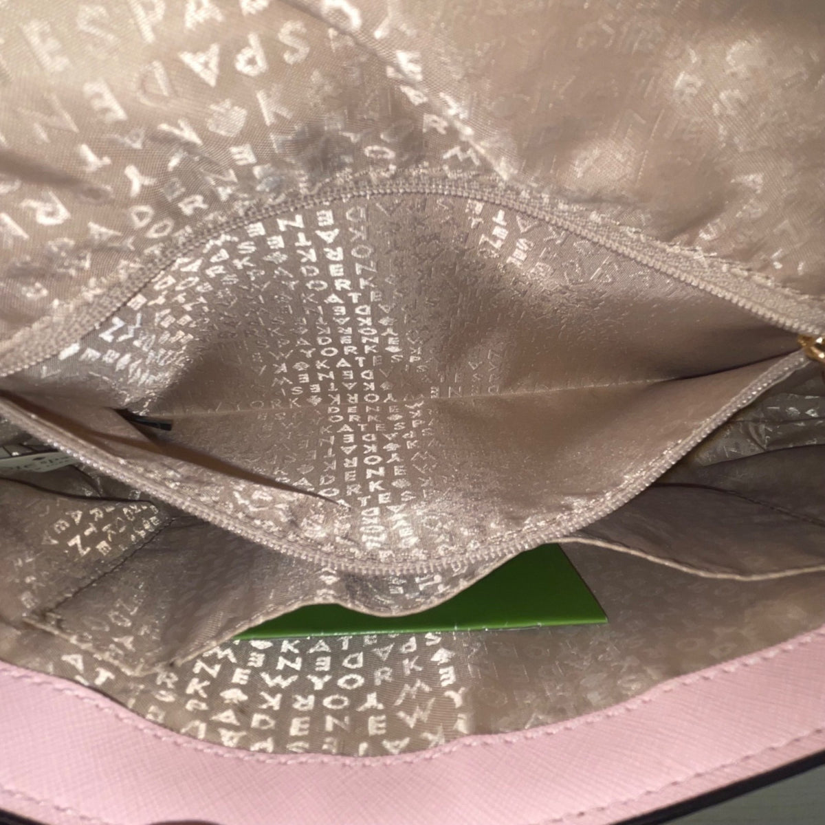 Kate Spade Women’s Pink Saffiano Leather Gold Chain Strap Flap Shoulder Bag