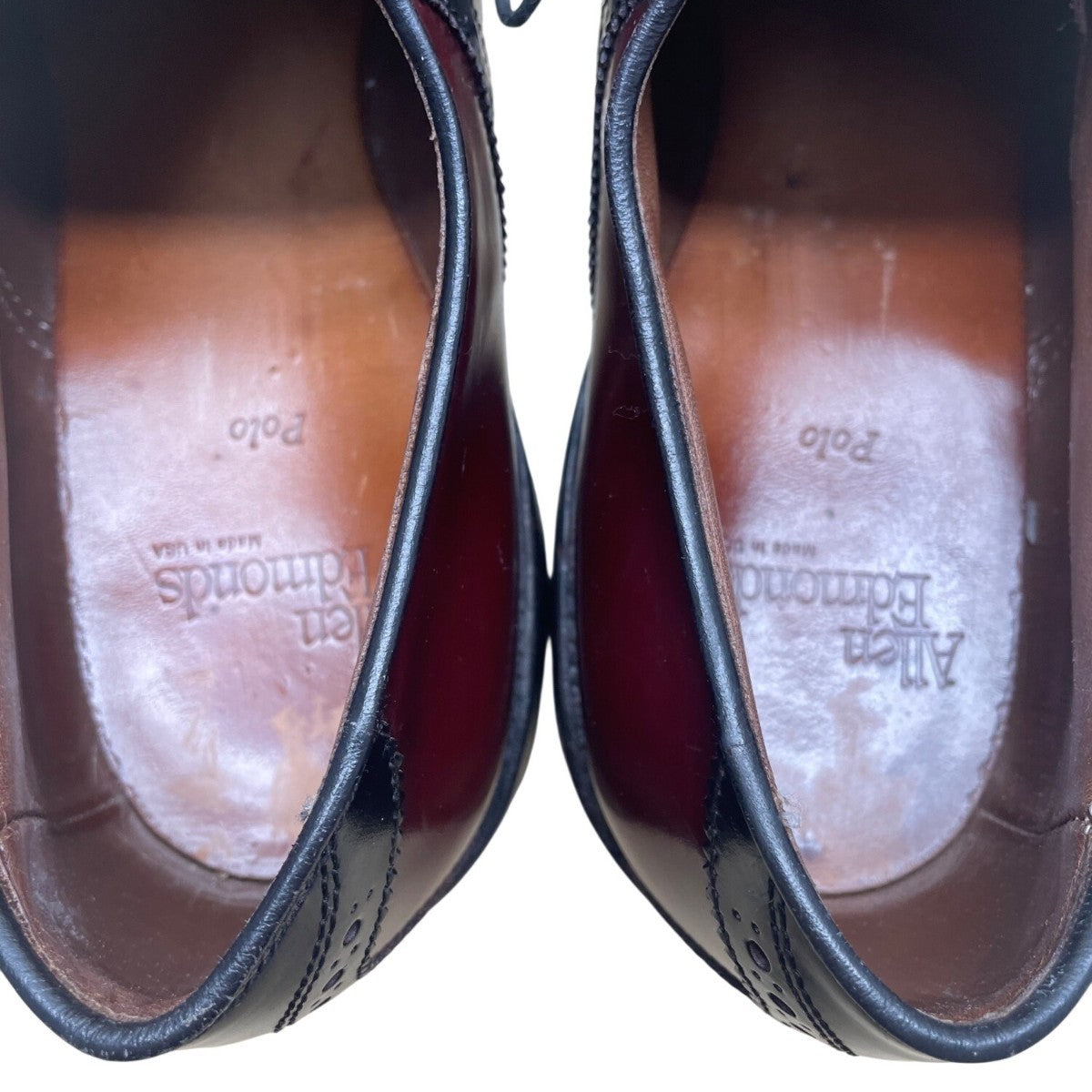 Allen Edmonds Men’s Burgundy/Black Leather Wingtip Oxford Dress Shoes Sz 12