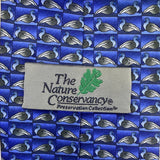 The Nature Conservancy Mens Blue Silk Duck Pattern Neck Tie Hand Made Imported