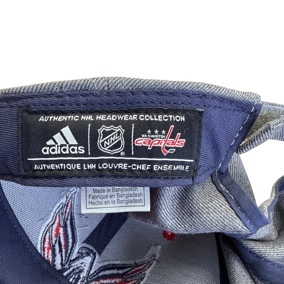 Adidas NHL Authentic Washington Capitals Adjustable Hat Gray/Blue