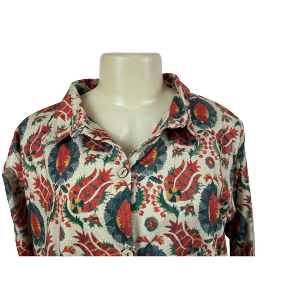 Ipekci Women's Paisley Pattern Long Sleeve Dress Sz 3