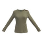 Lauren Ralph Lauren Womens Olive Cotton Knit Pullover Top W/Suede Accents Sz XL