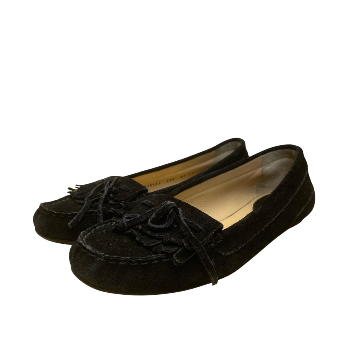 Cole Haan Women’s Black Suede Tassel Loafers Slip-On Flats Size 8.5