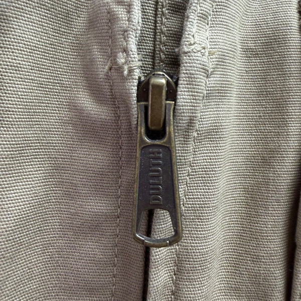Duluth Trading Mens Tan Utility Vest Functional Storage Durable Zip Vest