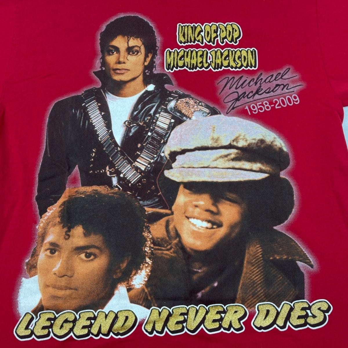 Hippo Women's Michael Jackson Red T-Shirt Sz L