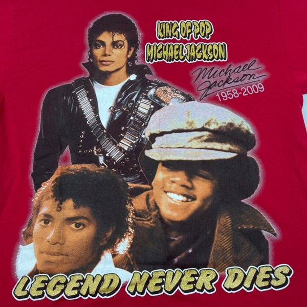 Hippo Women's Michael Jackson Red T-Shirt Sz L