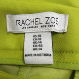 Rachel Zoe Women’s Bright Green Nylon Blend Straight-Leg Pants Size 10
