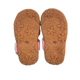 K k Blongxie Toddler Girl's Pink Wrap Toe Soft Flower Sandal Shoes Sz 24