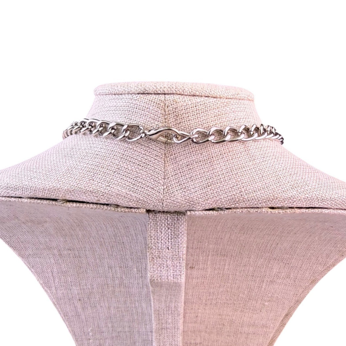Multi-Strand Metal Chain Moon & Square Pendant Headdress Silver Tone