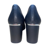 Alfani Women’s Black Leather Step N Flex Block Heel Dress Pumps Size 9M