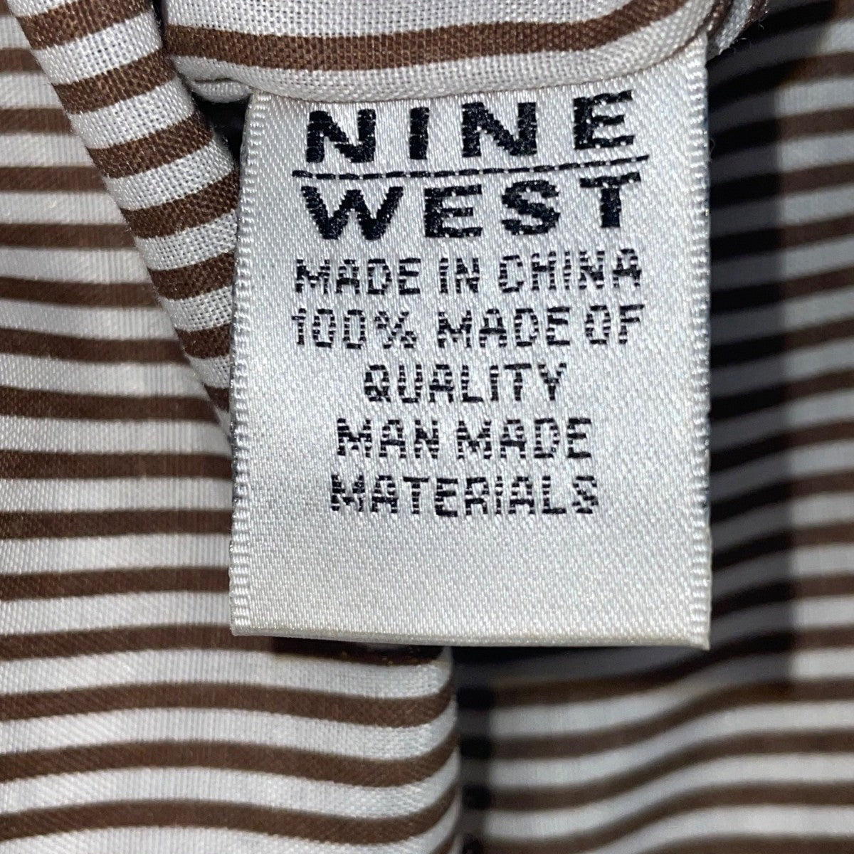 Nine West Women’s Brown Woven Faux Leather Zip Closure Foldover Clutch Bag