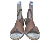 Bettye Muller Women’s Blush Leather Espadrille Wedge Venus Sandals Size 7.5