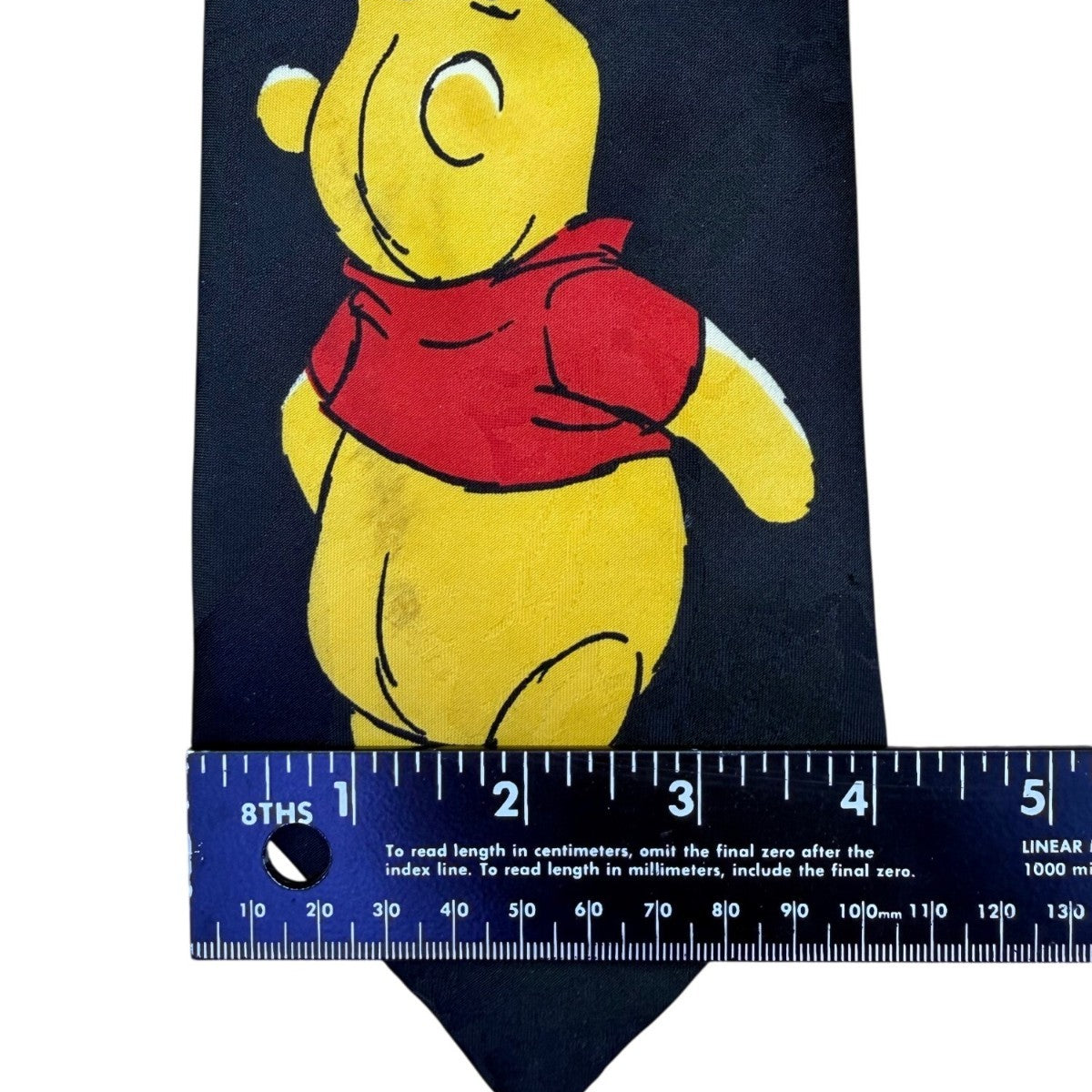 Disney Men’s Black Polyester Winnie The Pooh Necktie Starry Night Prin