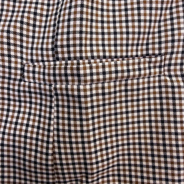Belle Poque Womens Brown & Black Gingham Plaid Vest Blazer Top Size M