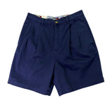 Tommy Hilfiger Mens Navy Cotton Shorts Relaxed Pleated Fit Casual Style Size 31