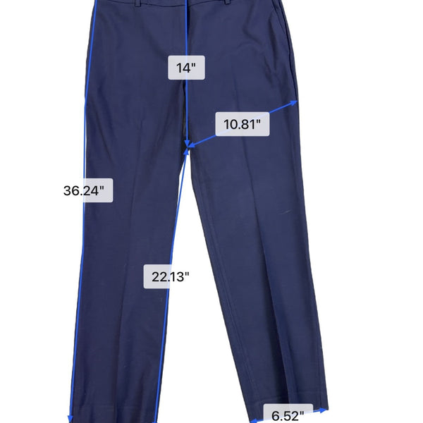 Ann Taylor Womens Navy Petite-Curvy Fit Pants Classic Style Size 8P