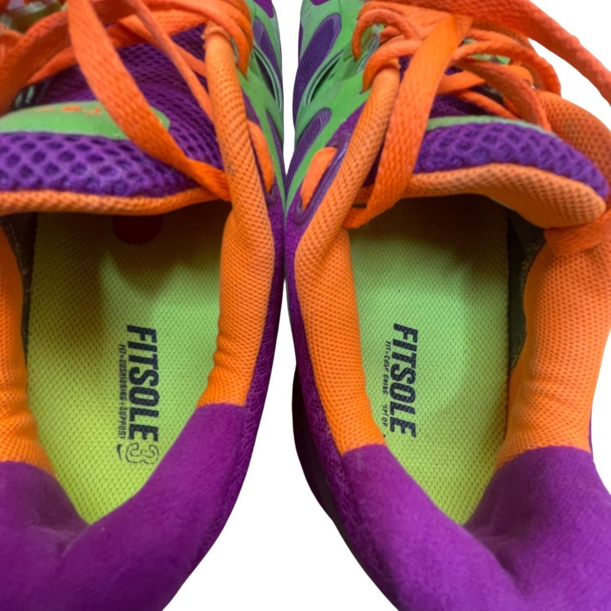 Nike Mens Purple & Green Mesh Fitsole 3 TBO Lunarlon Running Shoes Size 9