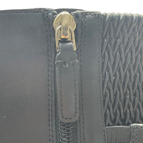 Cole Haan Women’s Black Strap Buckle Accents Knee High Riding Boots Size 8.5