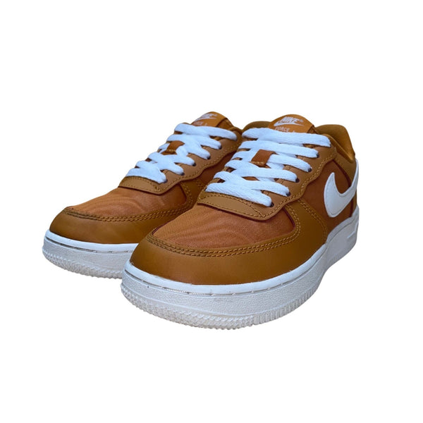 Nike Boys Orange Mesh & White Swoosh Casual Lace-Up Athletic Sneakers Size 1.5Y