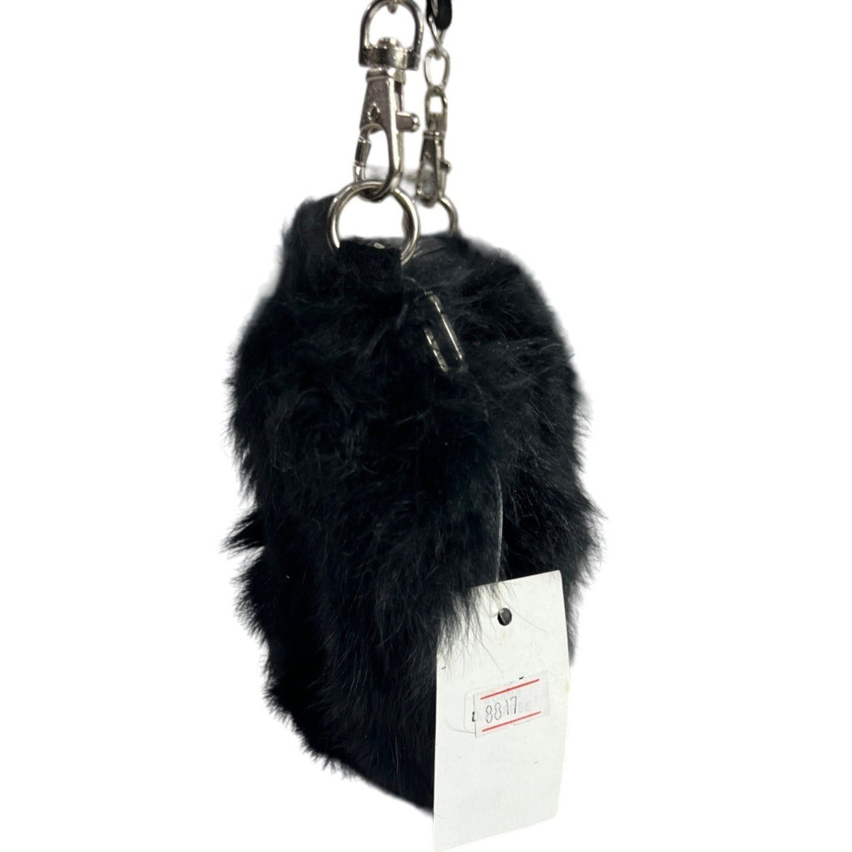 Unbranded Women's Black Faux Fur Crossbody Evening Clutch Sz S - NWT