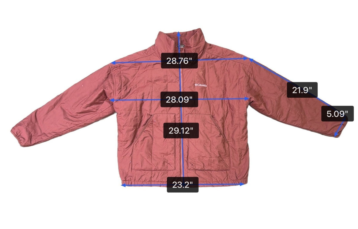 Columbia Womens Rose Pink Quilted Jacket Comfort Fit Lightweight Zip Up Sz  XXL