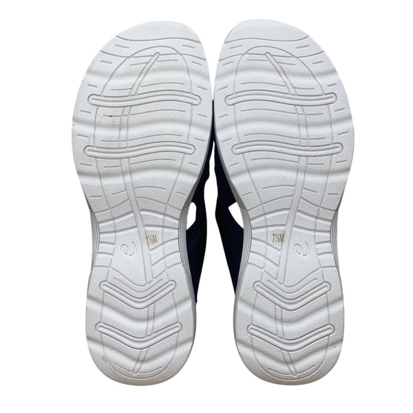Easy Spirit Women’s Black & White Slip-On Comfort Setinez 2 Sandals Size 7.5M