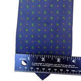 Aquascutum Mens Blue Silk Tie Green Paisley Pattern Lightweight Elegant Design