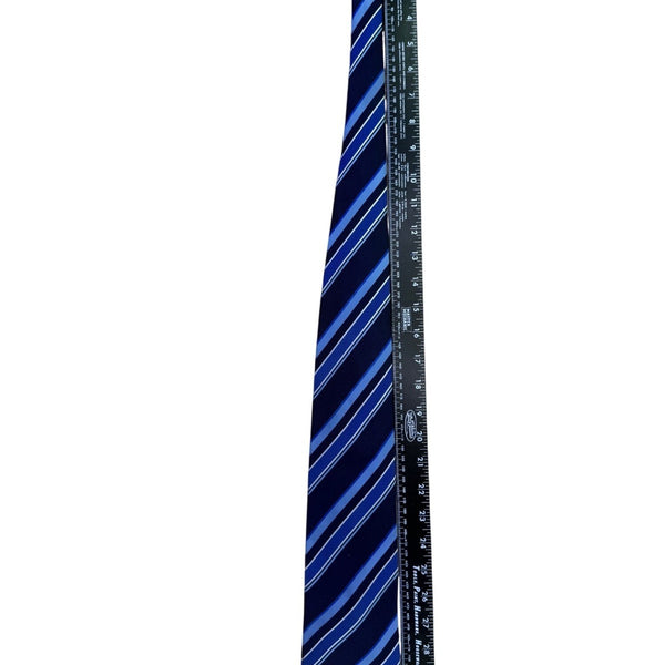 Nicole Ties Mens Blue Striped Silk Necktie Made In Italy Elegant Business Access