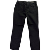 Lands End Womens Black Slim Fit 5-Pocket Stretch Denim Jeans Size 16