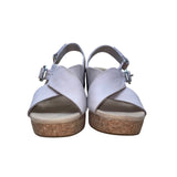 Clarks Women’s Lilac Nubuck Slingback Buckle Cork Wedge Sandals Size 12