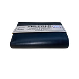 Genuine Leather Men’s Black Tri-Fold Wallet Multi-Window Pass Case Card Pockets