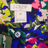 J. Crew Womens Multicolor Floral Print Long Sleeve Button-Down Blouse Size XS