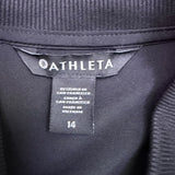 Athleta Womens Black Polyester-Blend Sleeveless Zip-Up Romper Size 14