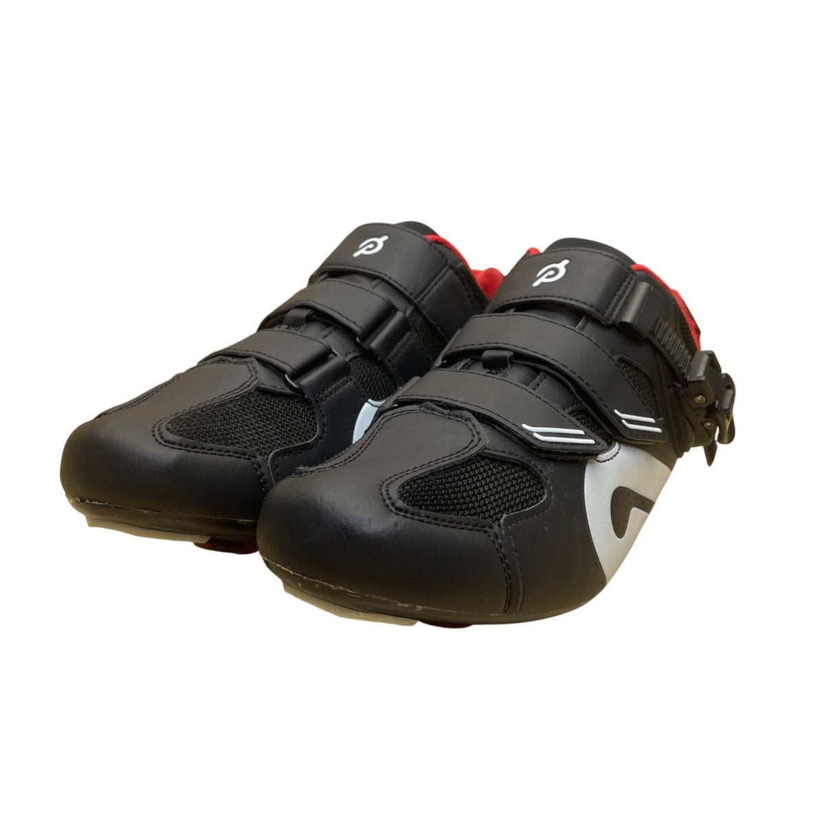 Peloton Men’s Black & Red Ratchet Closure Strap Cycling Cleats Shoes Size 45