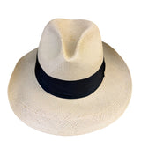 Dorfman Pacific Mens Natural Straw Fedora Hat Classic Style Black Band