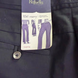 Rafaella Womens Black Curvy Fit Straight Leg Dress Pants Stretch Sz 16W