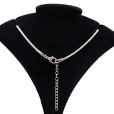 Sterling Silver Cross Pendant Necklace Adjustable Lobster Clasp Design