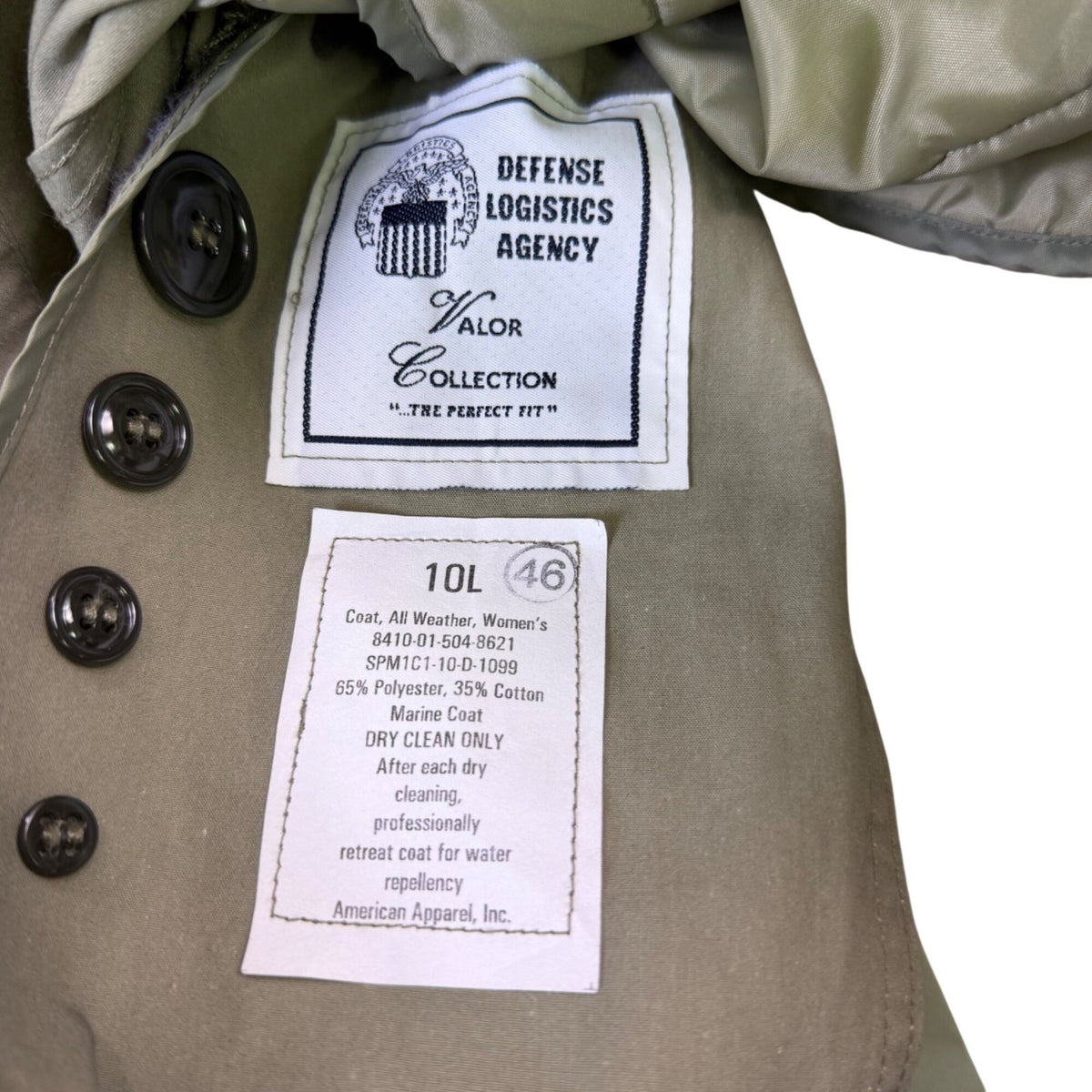 Defense Logistics Womens Beige Trench Coat With Belt Size 10L