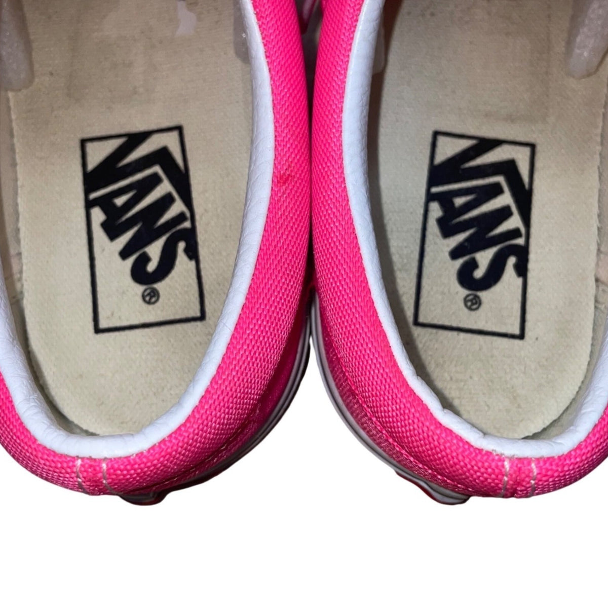 Vans Unisex Kids Pink Canvas Lace-Up  Low Top Sneakers Size W6.5/M5