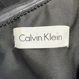 Calvin Klein Womens Black One-Shoulder Ruffle Layered Dress With Beaded Detail