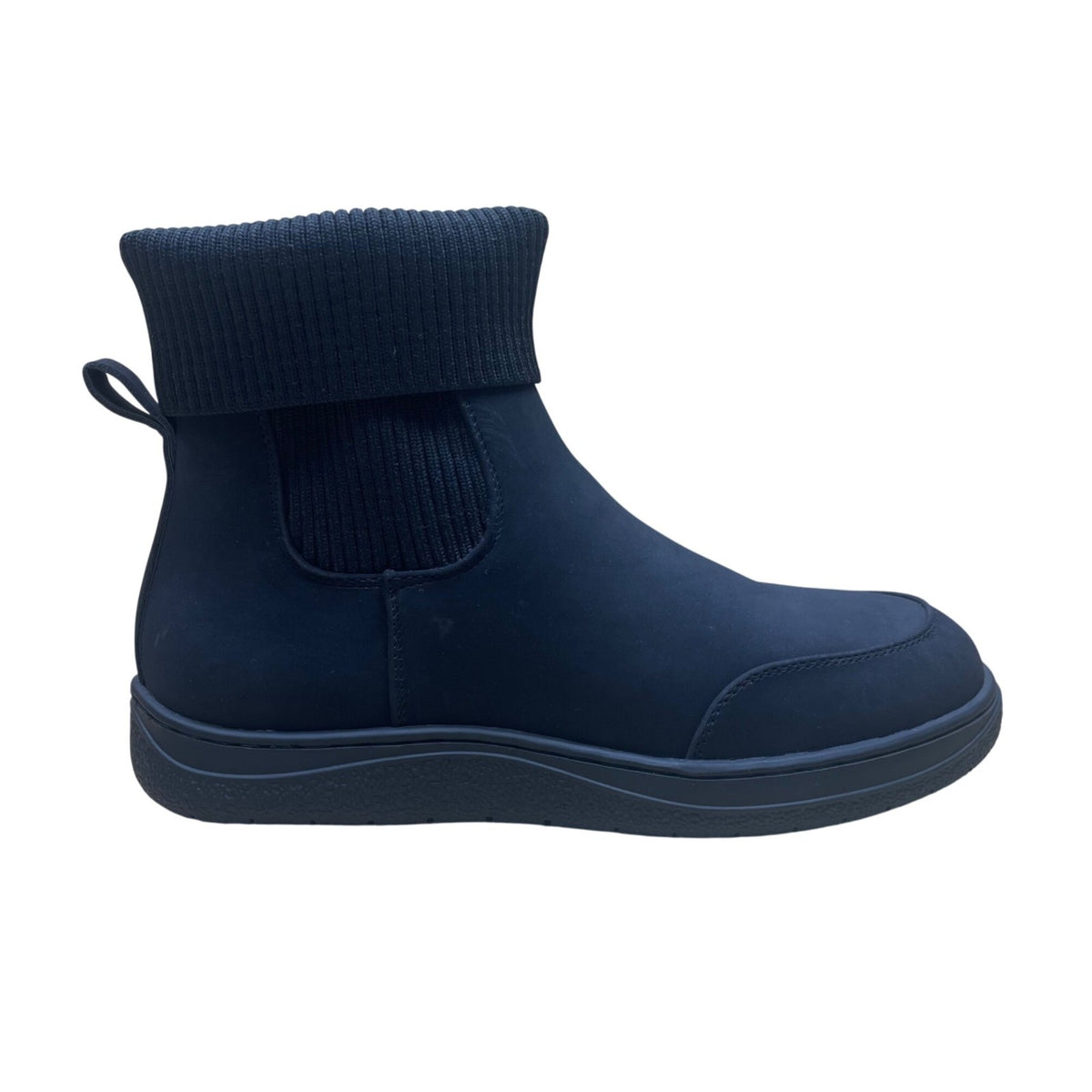 Athlefit Women’s Black Sock-Style Stretchy Collar Slip-On Ankle Boots Size 8