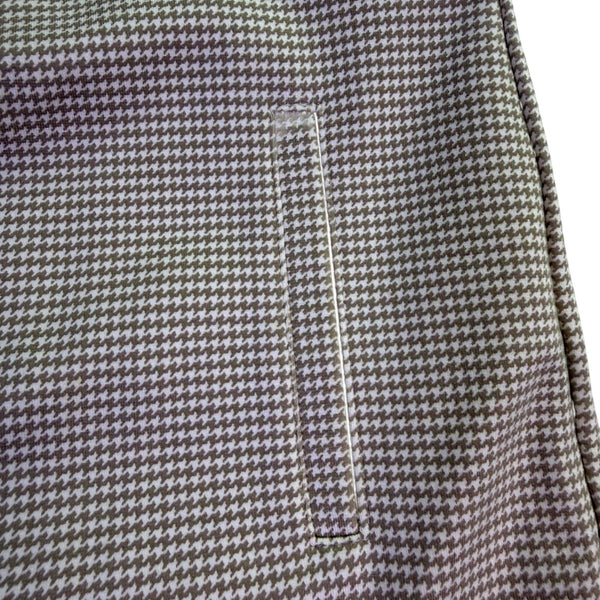 Chicos Womens Beige Houndstooth Straight-Leg Pants Size 15R