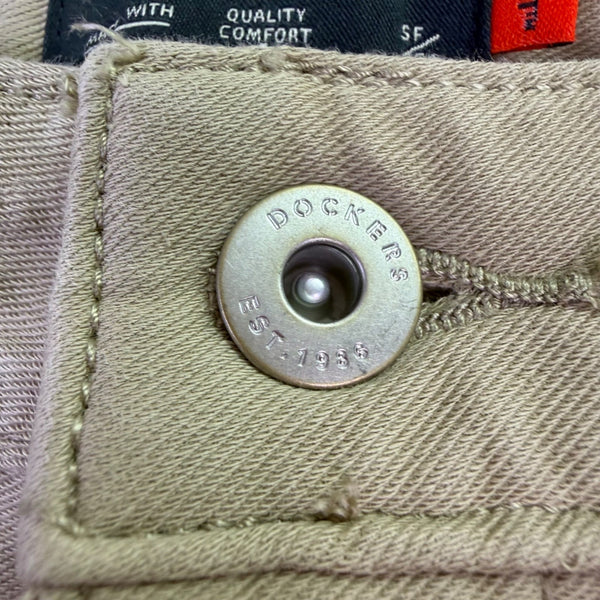Dockers Mens Beige Straight-Leg Pants Stretch Casual Wear Durable  Size 34