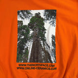 The North Face Mens Orange Cotton Hoodie Collaboration With Online Ceramics Sz M