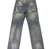 Jeans Mens Cargo Style Jeans Multiple Pockets & Zipper Accents Sz 38/52