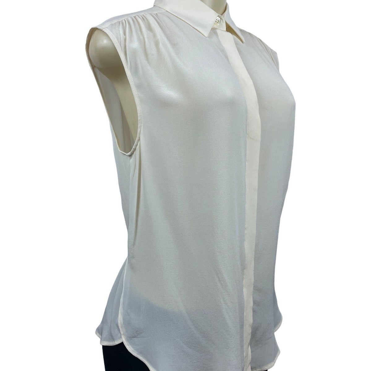 Collezioni Womens Sleeveless Button-Up Blouse Size 8