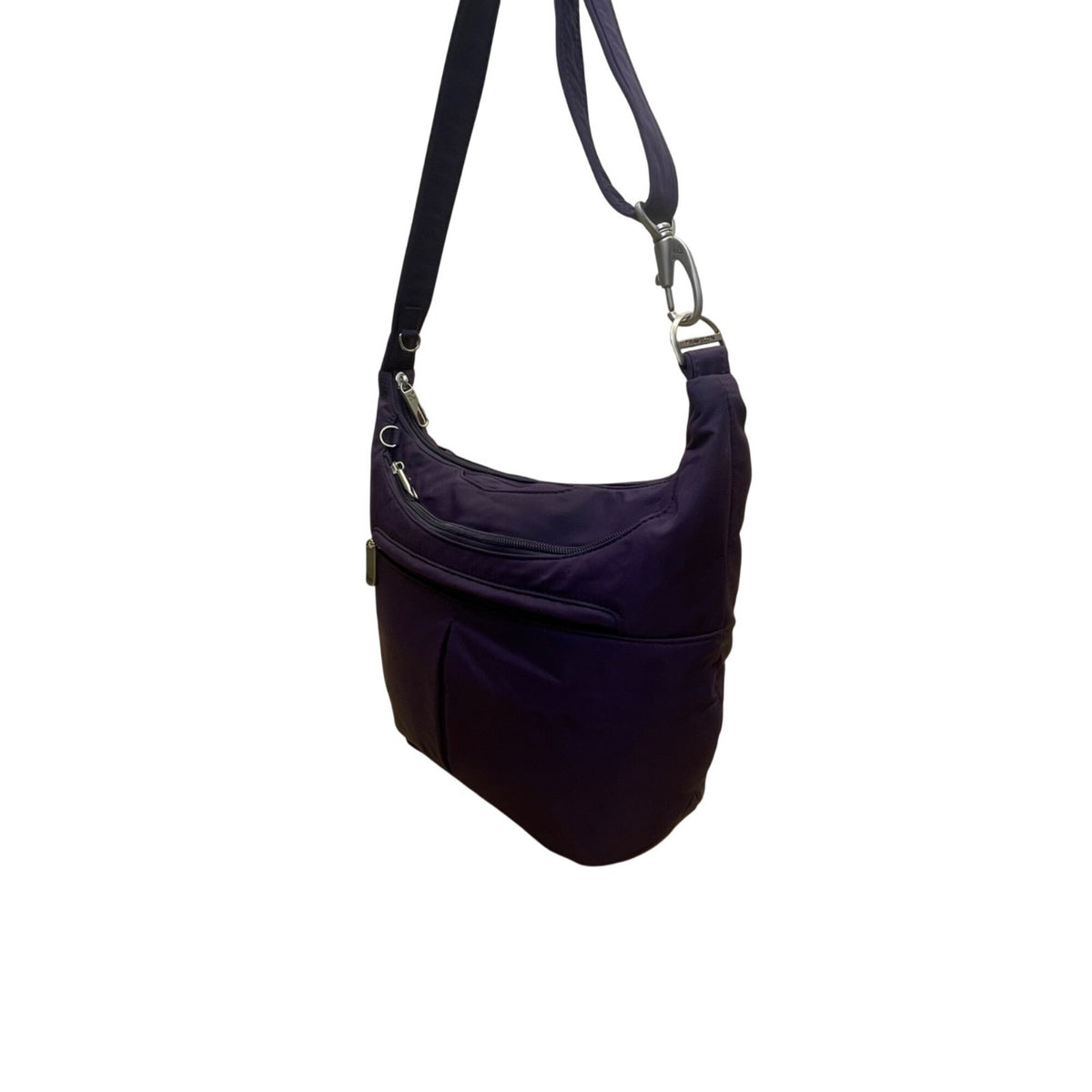 Travelon Women’s Purple Nylon Anti-Theft Multiple Pockets Crossbody Bag