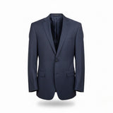 Calvin Klein Mens Navy Wool Blazer Jacket Slim Fit Checkered Two-Button Sz 40R